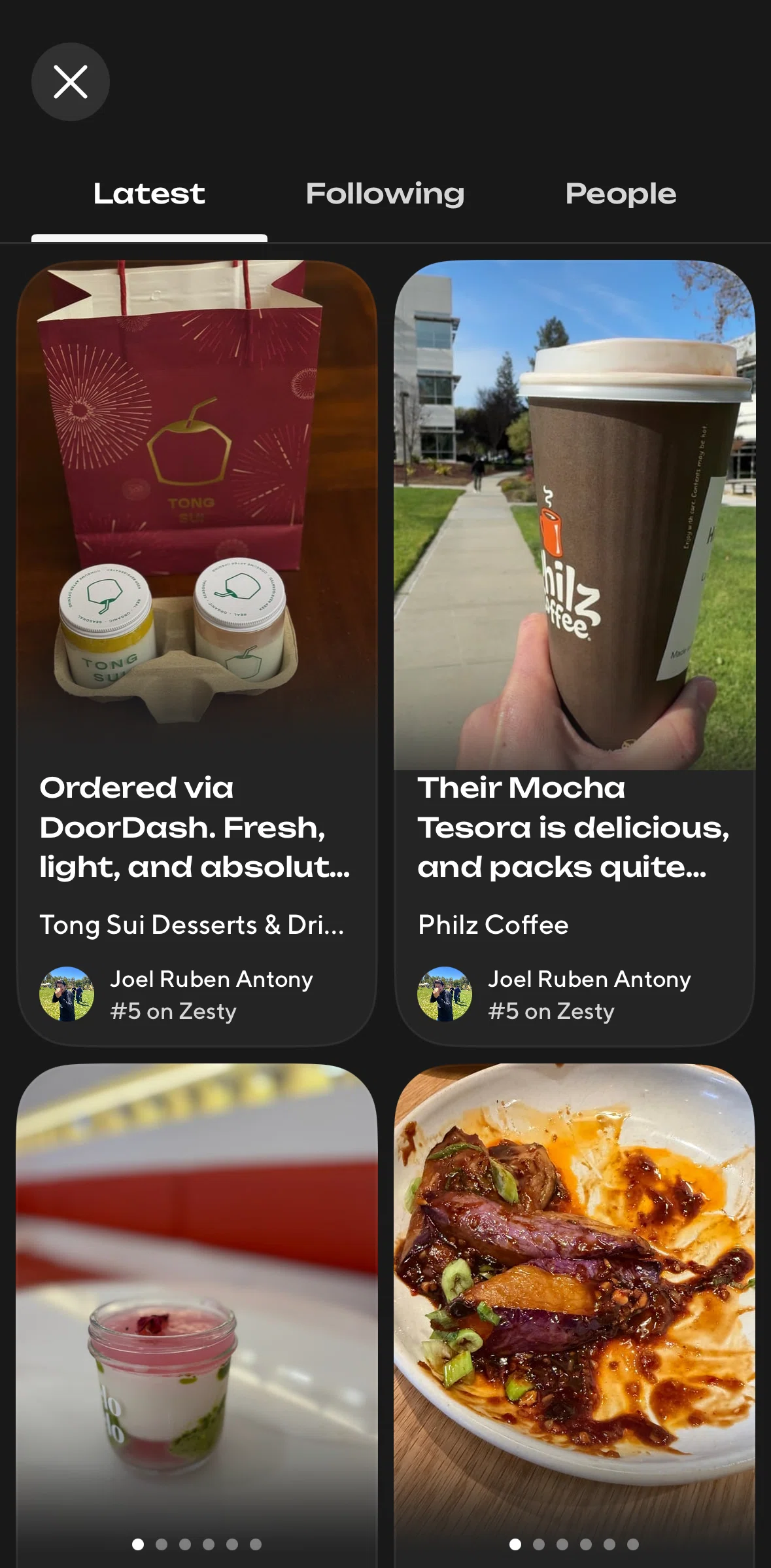 Zesty Screen screen in the Latest flow
