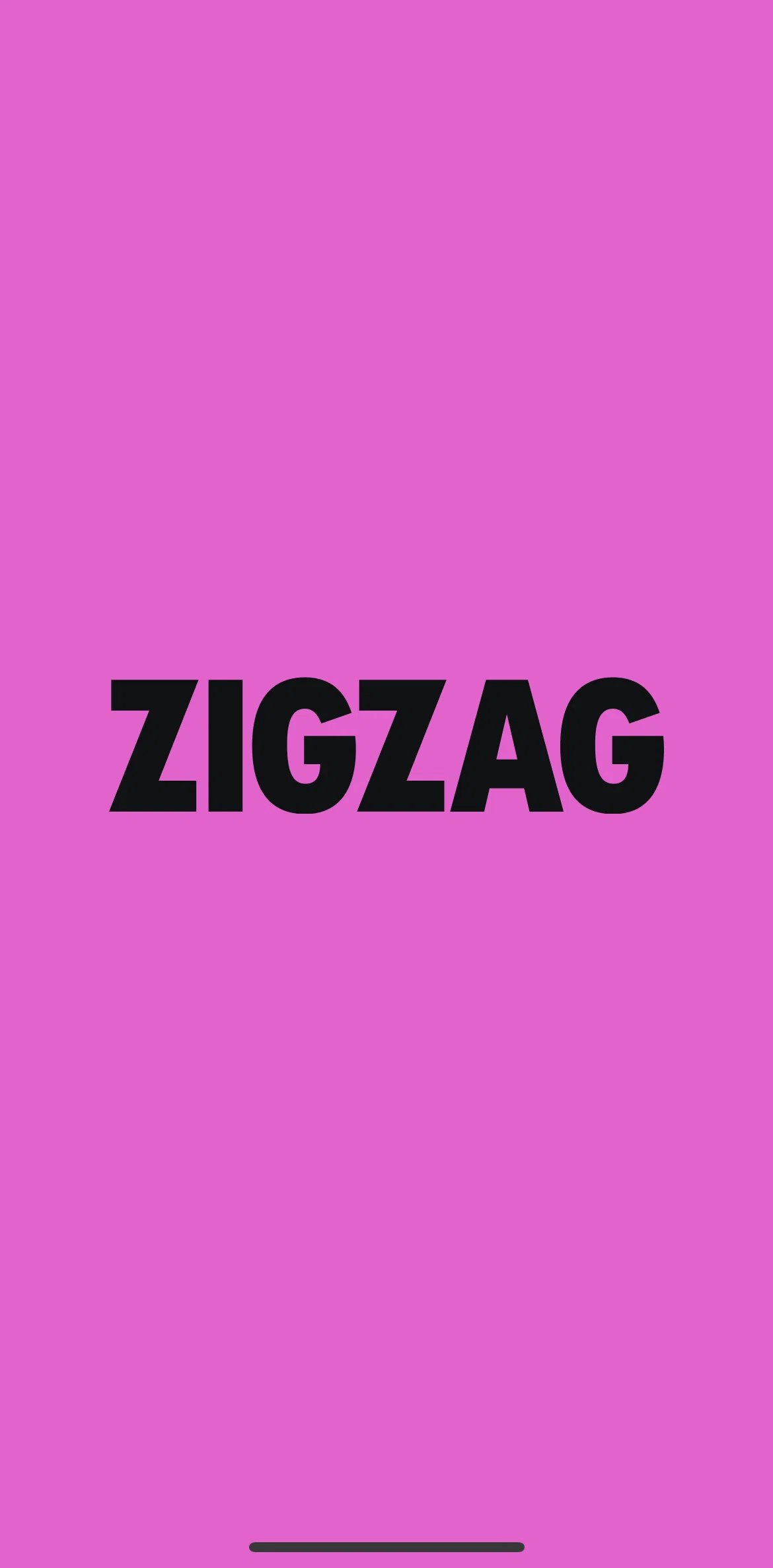 ZIGZAG Screen screen in the Onboarding flow