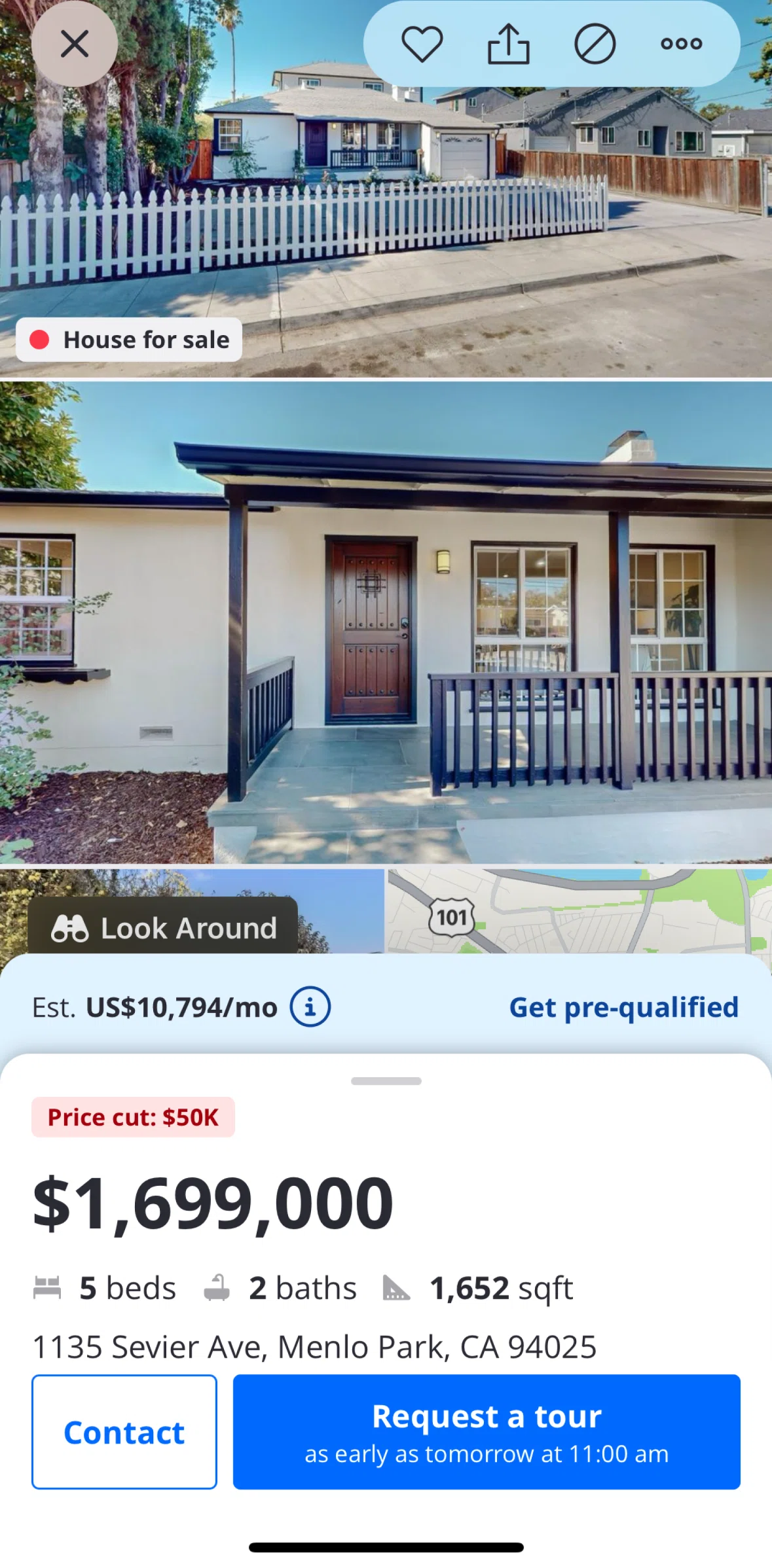 Zillow Screen screen in the Adding tags flow