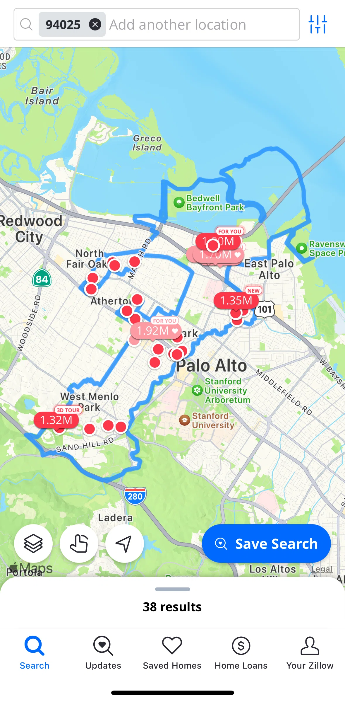 Zillow Screen screen in the Adjusting map settings flow