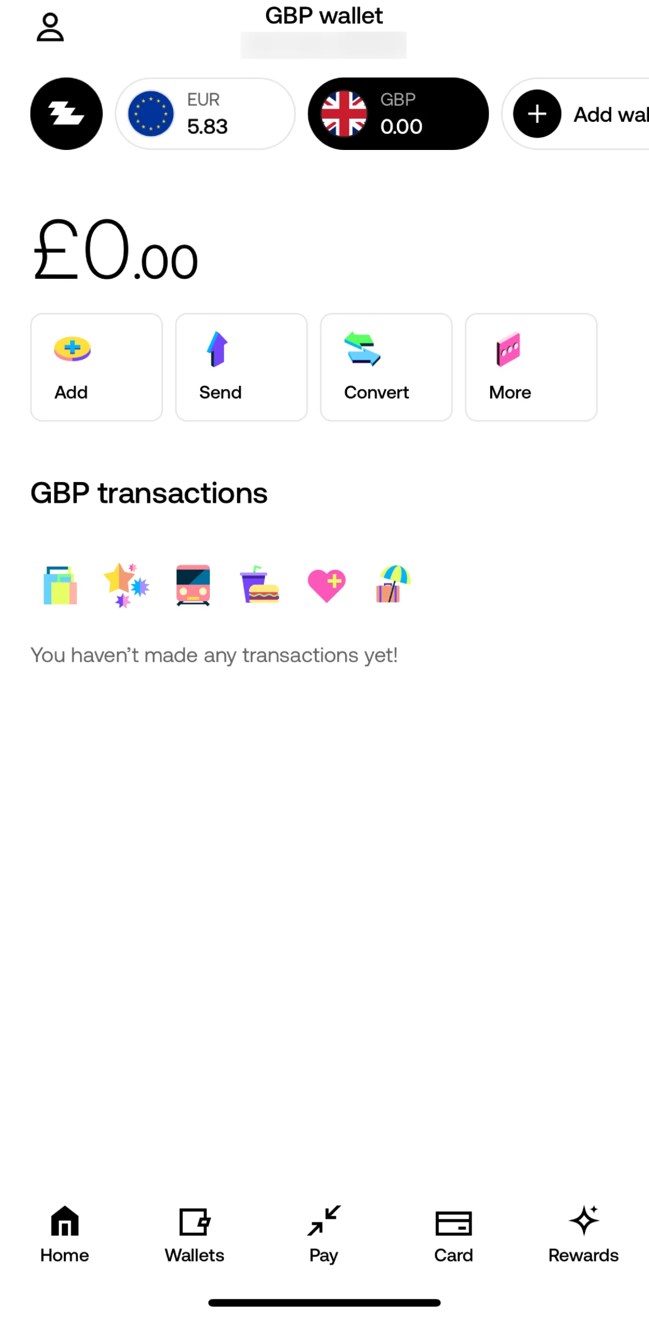 Zing Screen screen in the Converting money flow