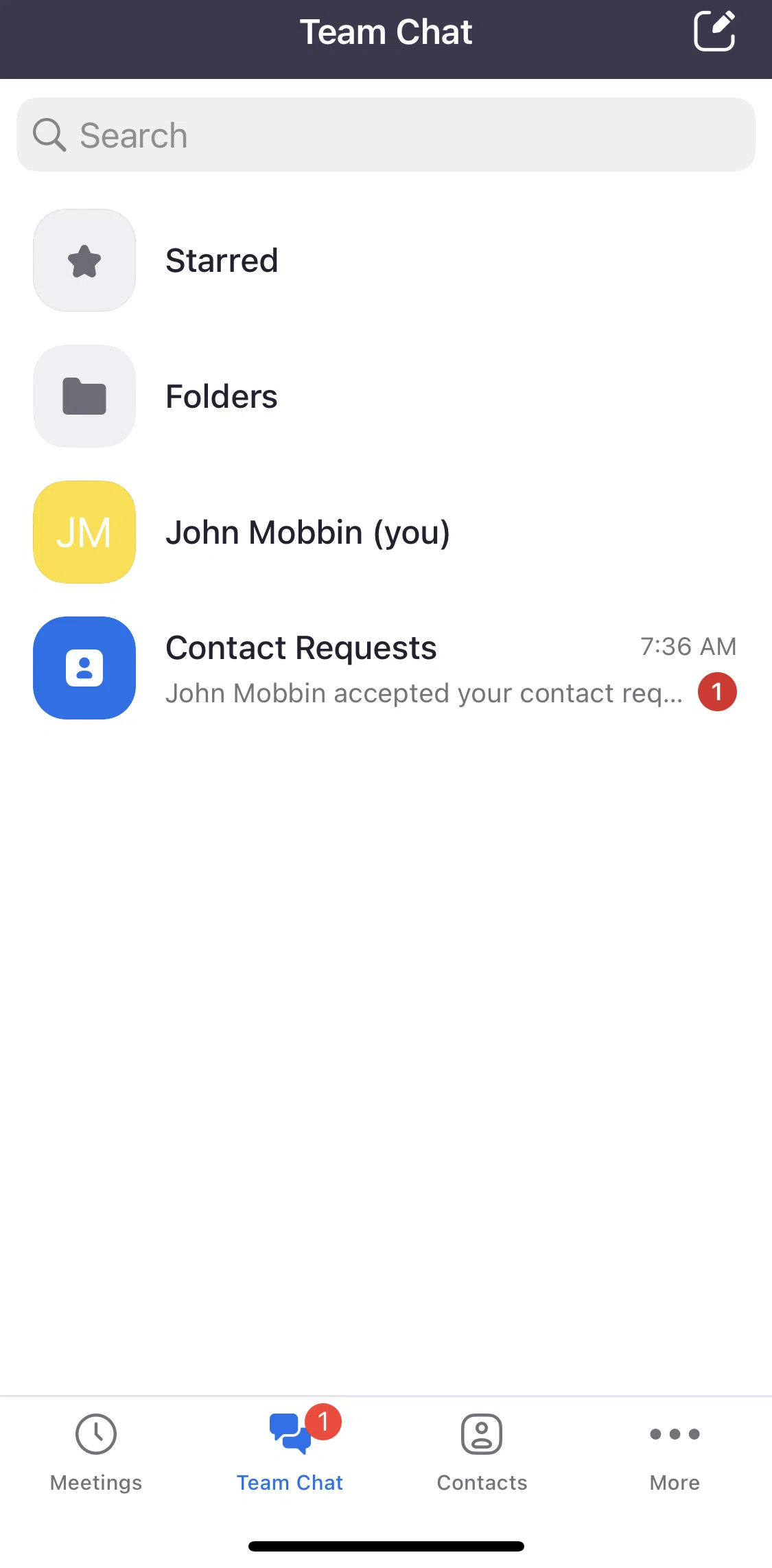 Zoom Screen screen in the All files flow