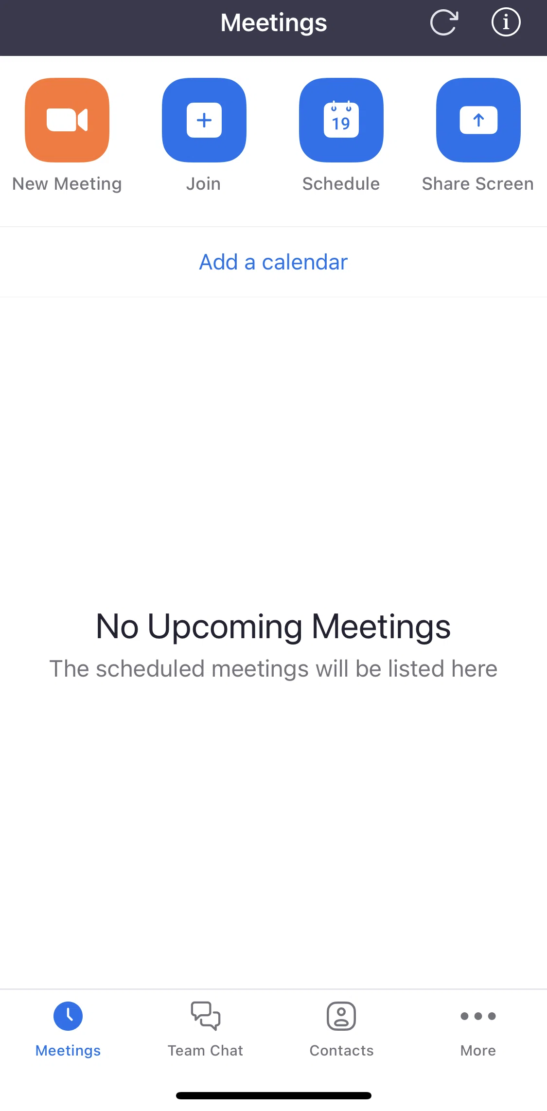 Zoom Screen screen in the Joining an existing meeting flow