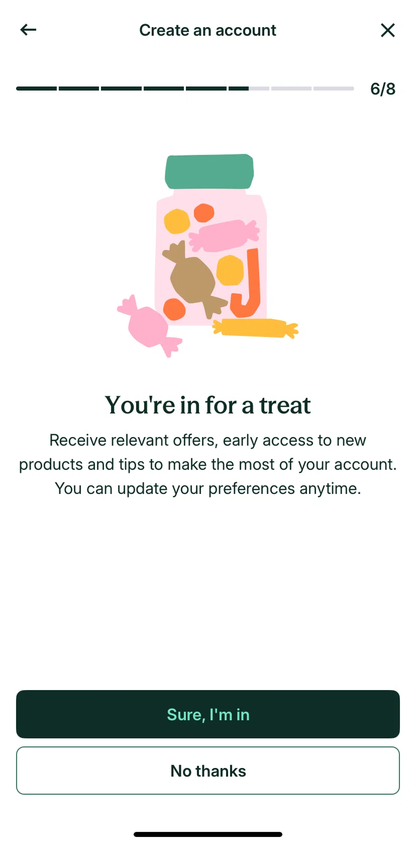 Zopa Bank Screen screen in the Creating an account flow