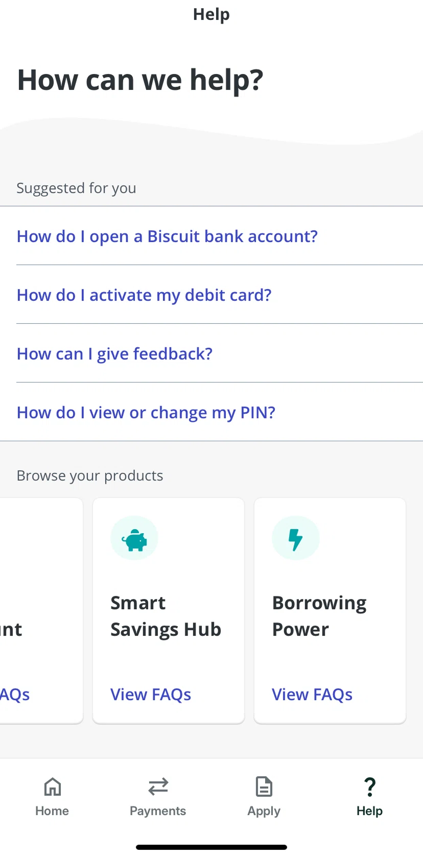 Zopa Bank Screen screen in the View FAQs flow